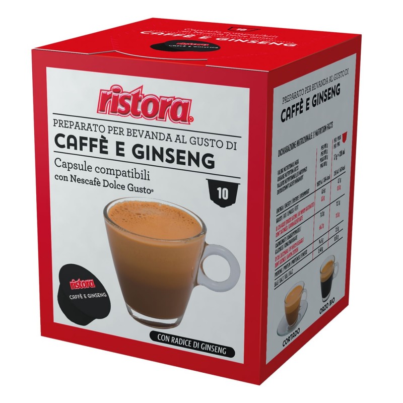 Ristora Caffè Ginseng 10 capsule compatibili Dolce Gusto