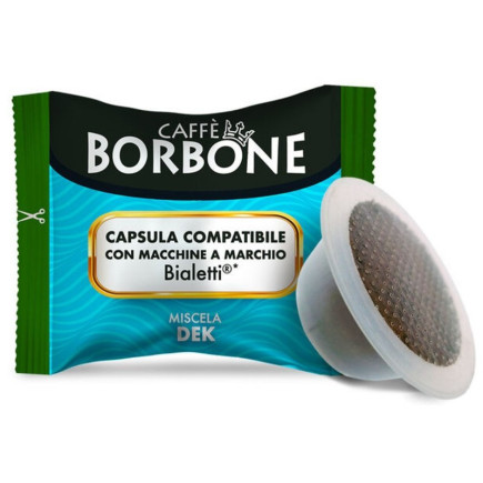 Caffe BORBONE DECAFFEINATO compatibili bialetti 100 capsule