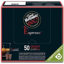 Caffè Vergnano Cremoso compatibile nespresso compostabile da 50 pezzi.