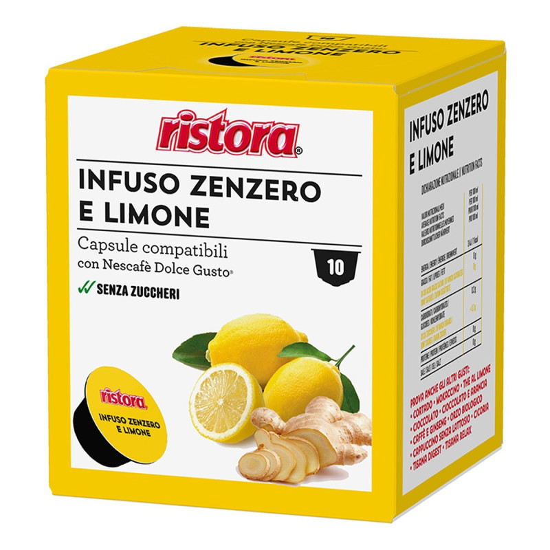 Capsule Ristora Zenzero e Limone 10 capsule Dolce Gusto.