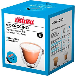 Capsule Ristora Dolce Gusto Mokaccino senza Lattosio 10 capsule.