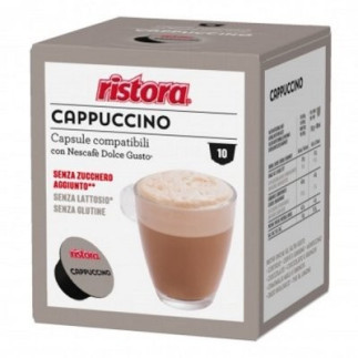 Ristora Cappuccino 10 capsule senza lattosio Compatibili Dolce Gusto.